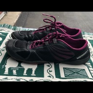Merrell Black Womens Pace Black Pink Shoes SZ. 6.5